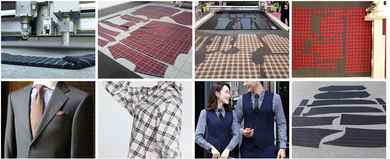 打扮自动裁剪机生产历程样品